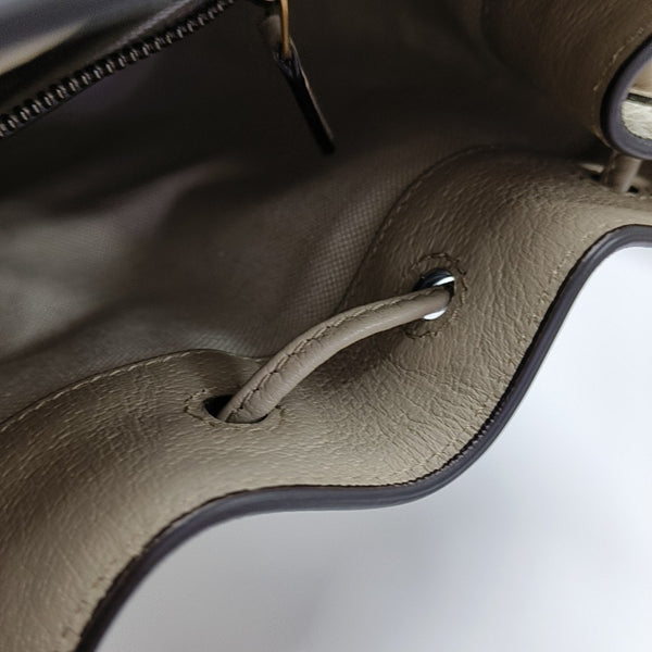 Monogram Coated Canvas Backpack Beige