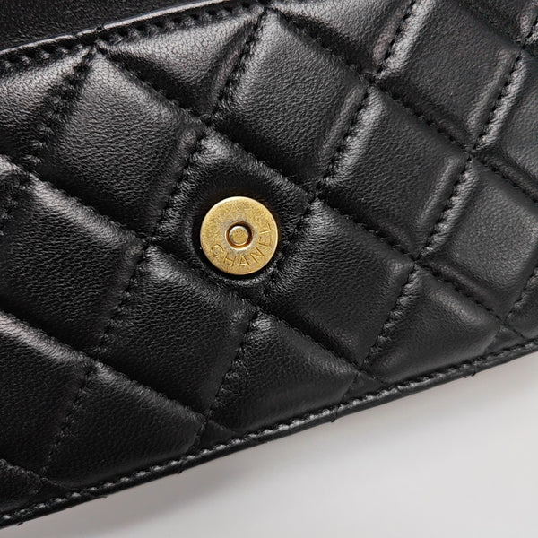 WOC Quilted Lambskin Black