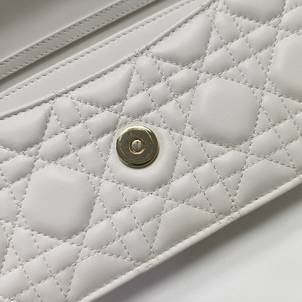 Lady Dior Small Cannage Lambskin White