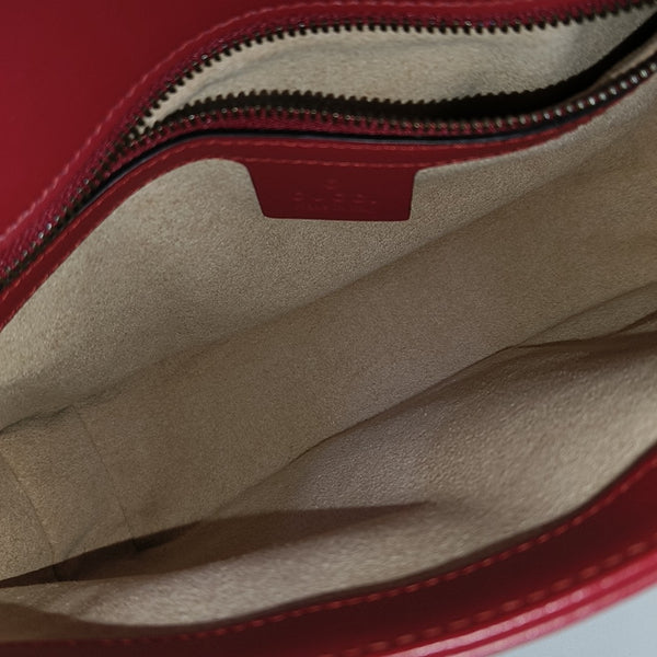 GG Marmont Medium Quilted Calfskin Red