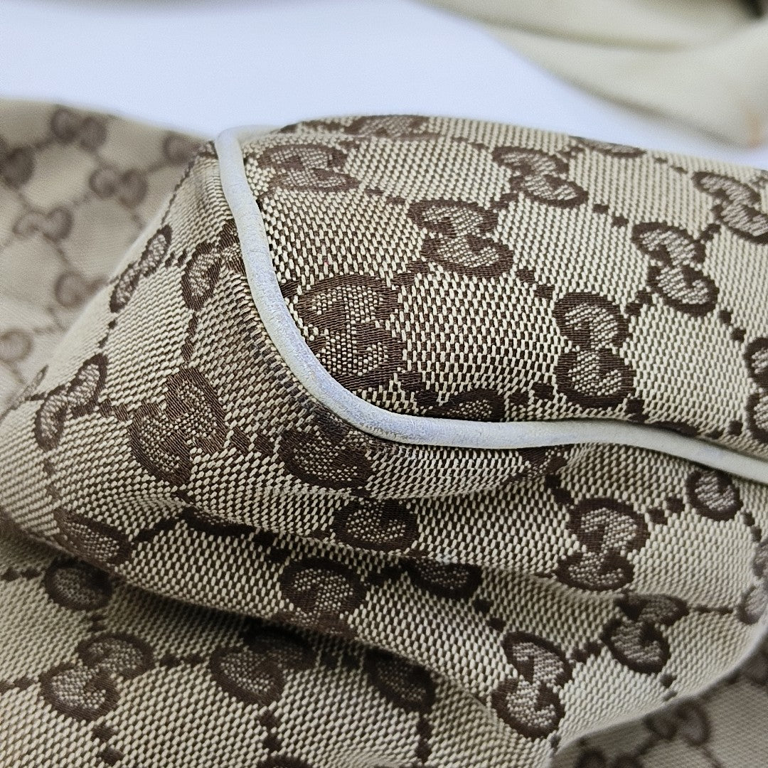Monogram Canvas Shoulder Bag Beige