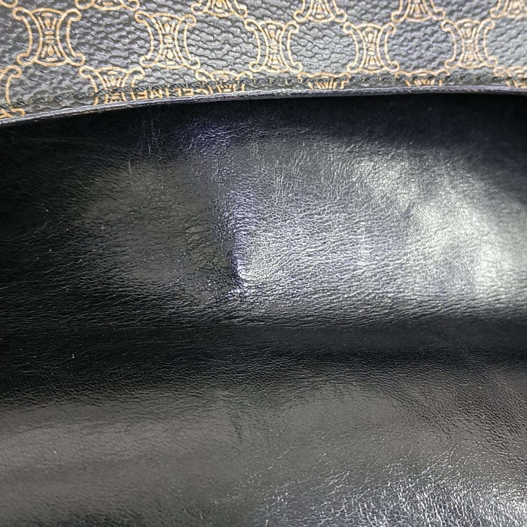 Coated Canvas Shoulder Bag Brown