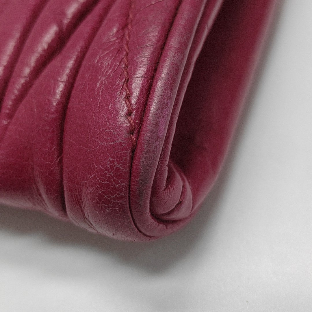 Matelassé Lambskin Red