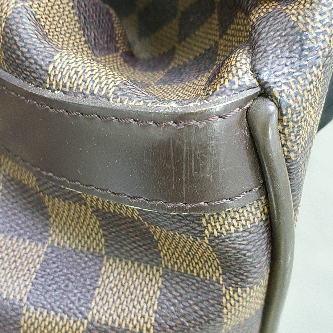 EOLE Damier Ebene Coated Canvas Brown