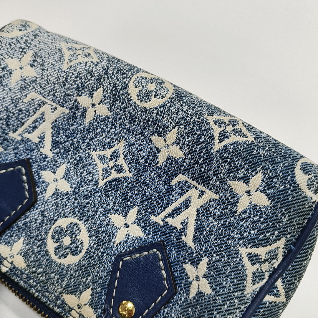 SPEEDY Nano Monogram Denim Blue