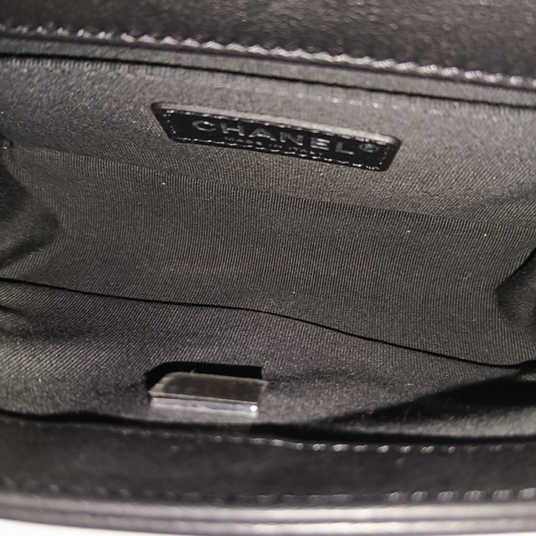 BOY CHANEL Small Quilted Calfskin Black