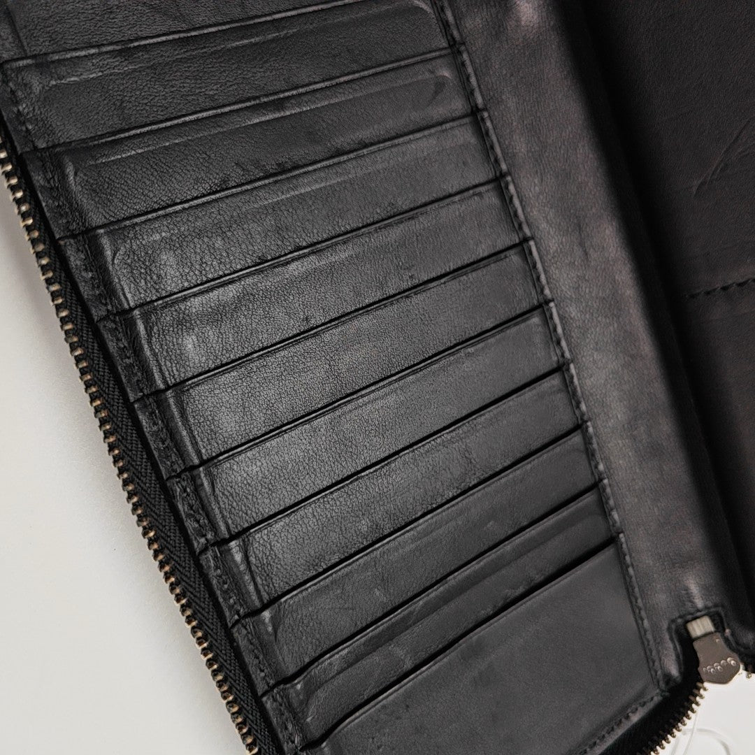 Signature Monogram Calfskin Black Wallet