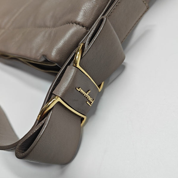 Calfskin Shoulder Bag Gray