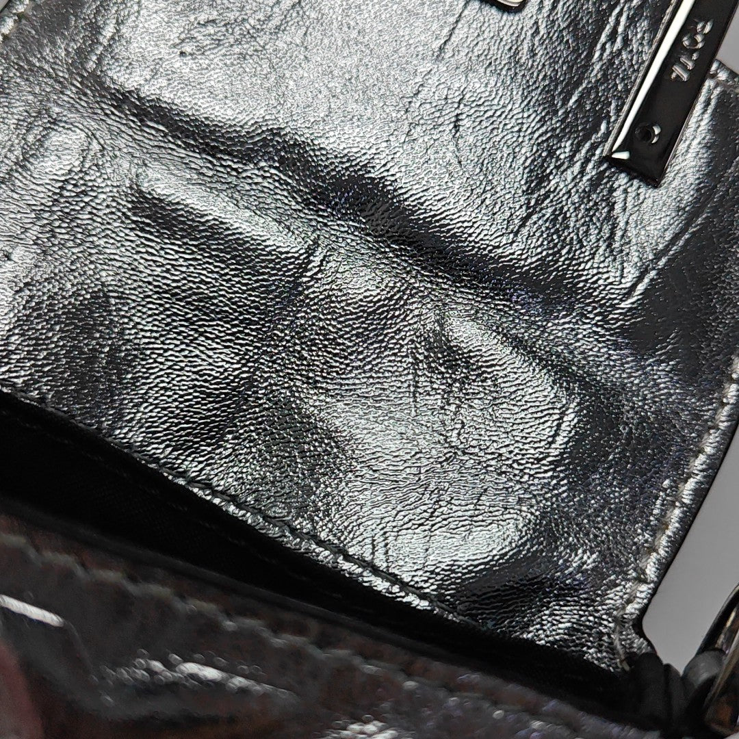 Baguette Super Mini Calfskin Silver