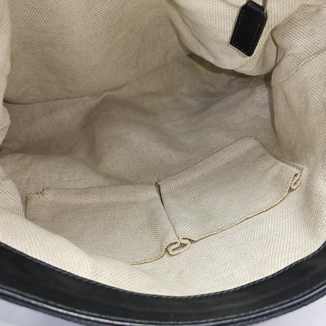 Monogram Canvas Shoulder Bag Black