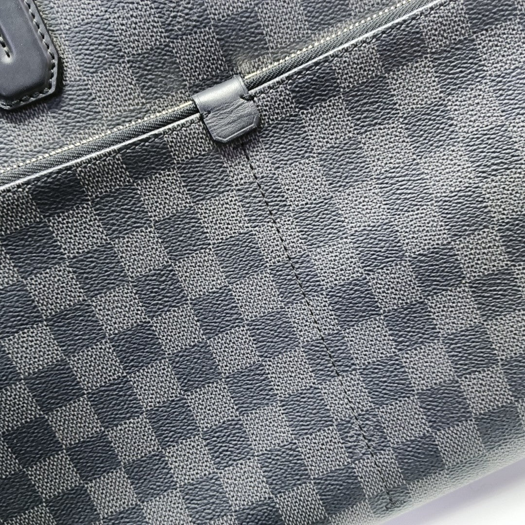 7 DAYS A WEEK Damier Graphite Coated Canvas Gray