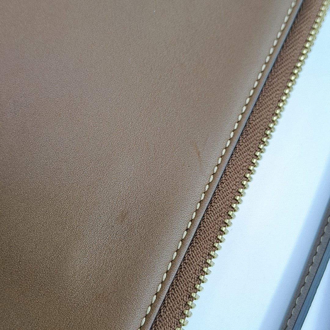 Coated Canvas Clutch Black