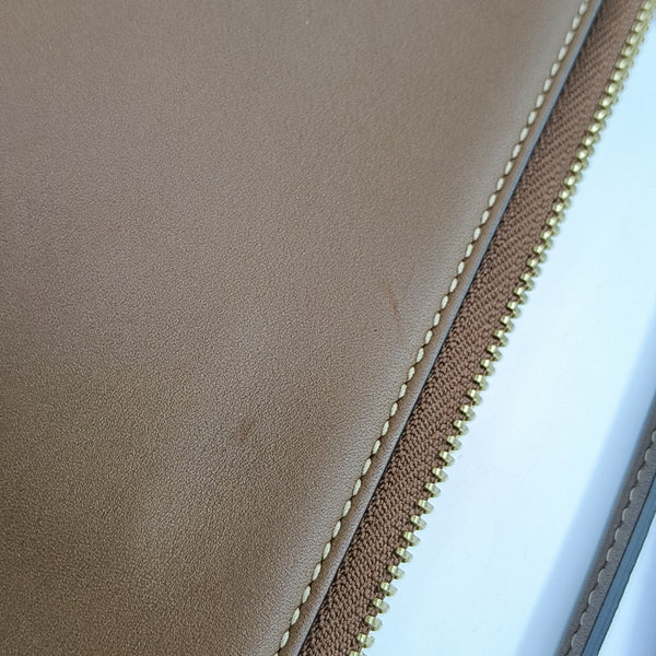 Coated Canvas Clutch Black