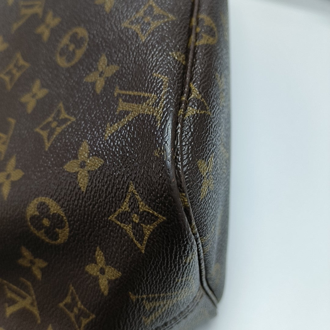NEVERFULL MM Monogram Coated Canvas Brown