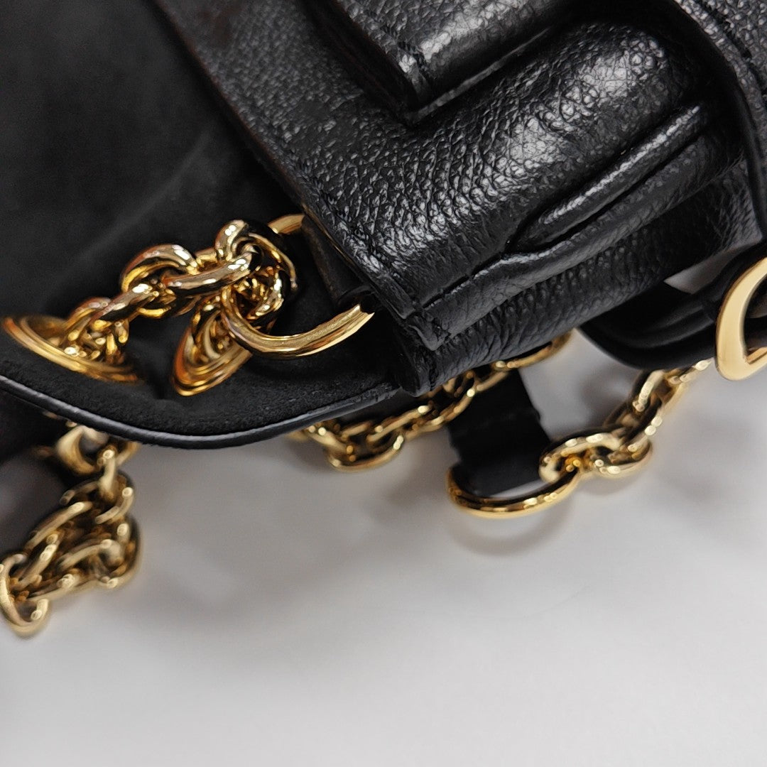 Anytime Flap Monogram Calfskin Black