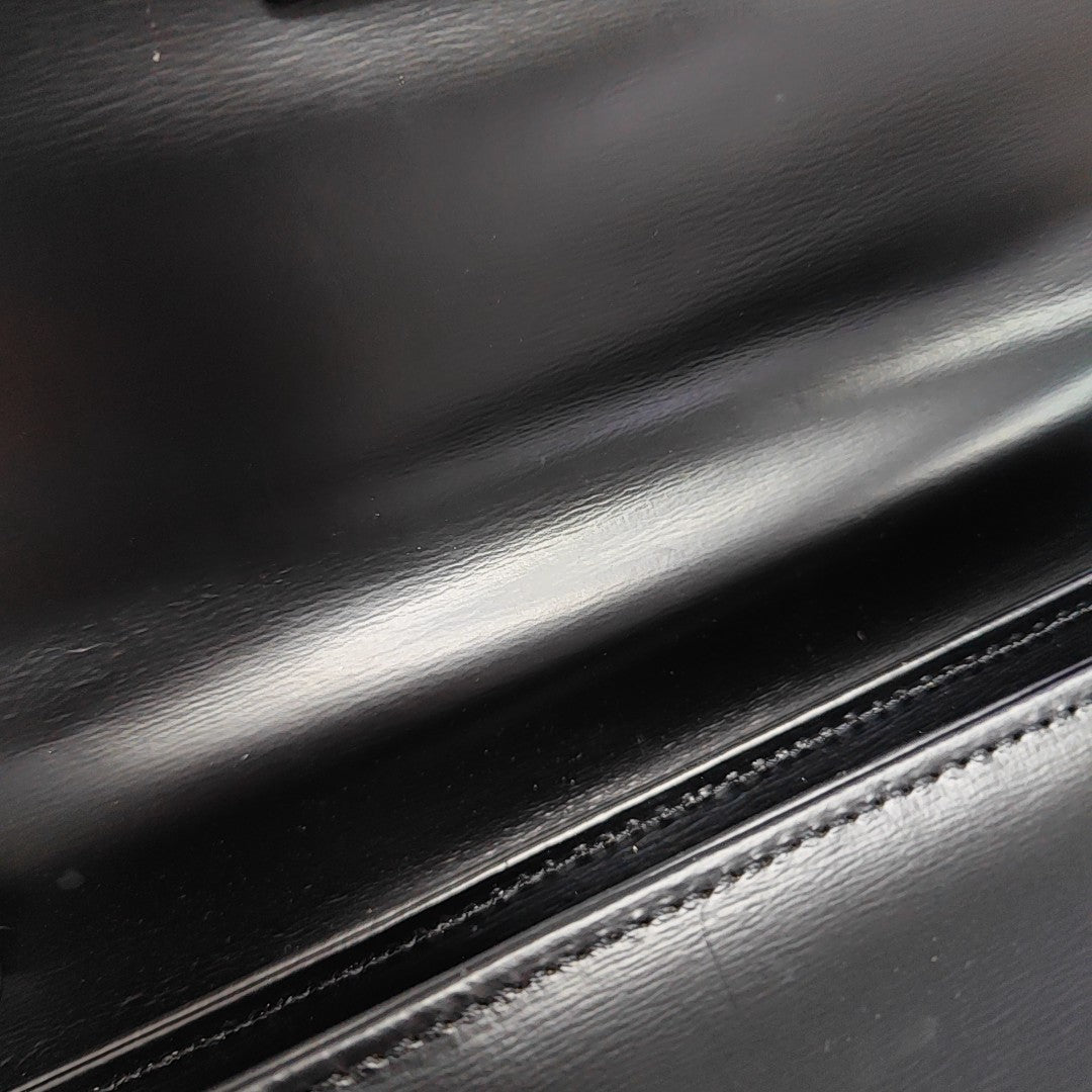 Calfskin Top Handle Bag Black