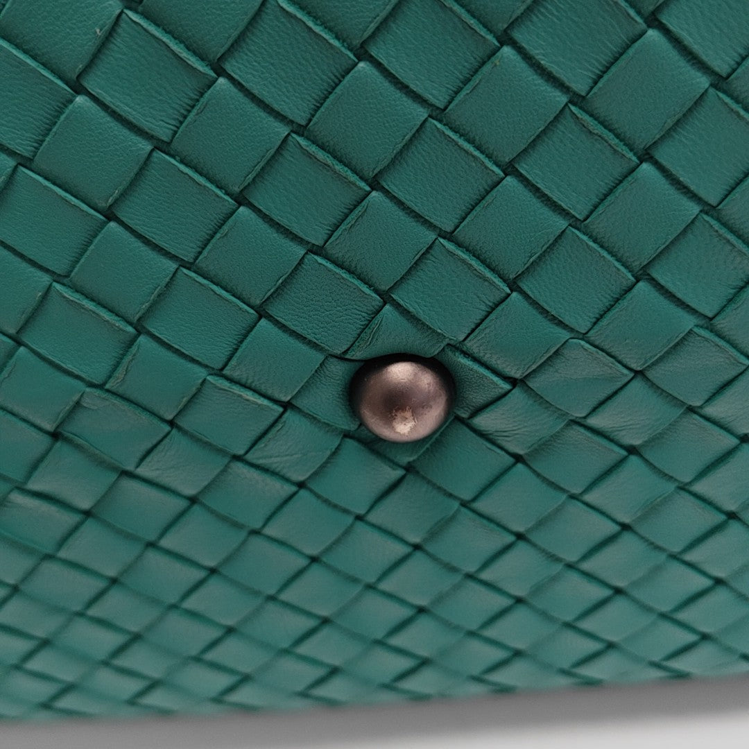 Lambskin Top Handle Bag Green