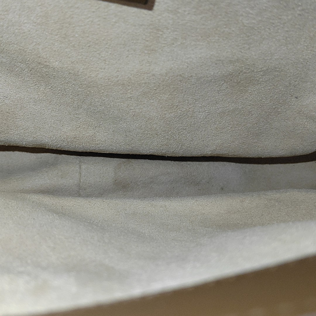 Horsebit 1955 Medium Monogram Coated Canvas Beige