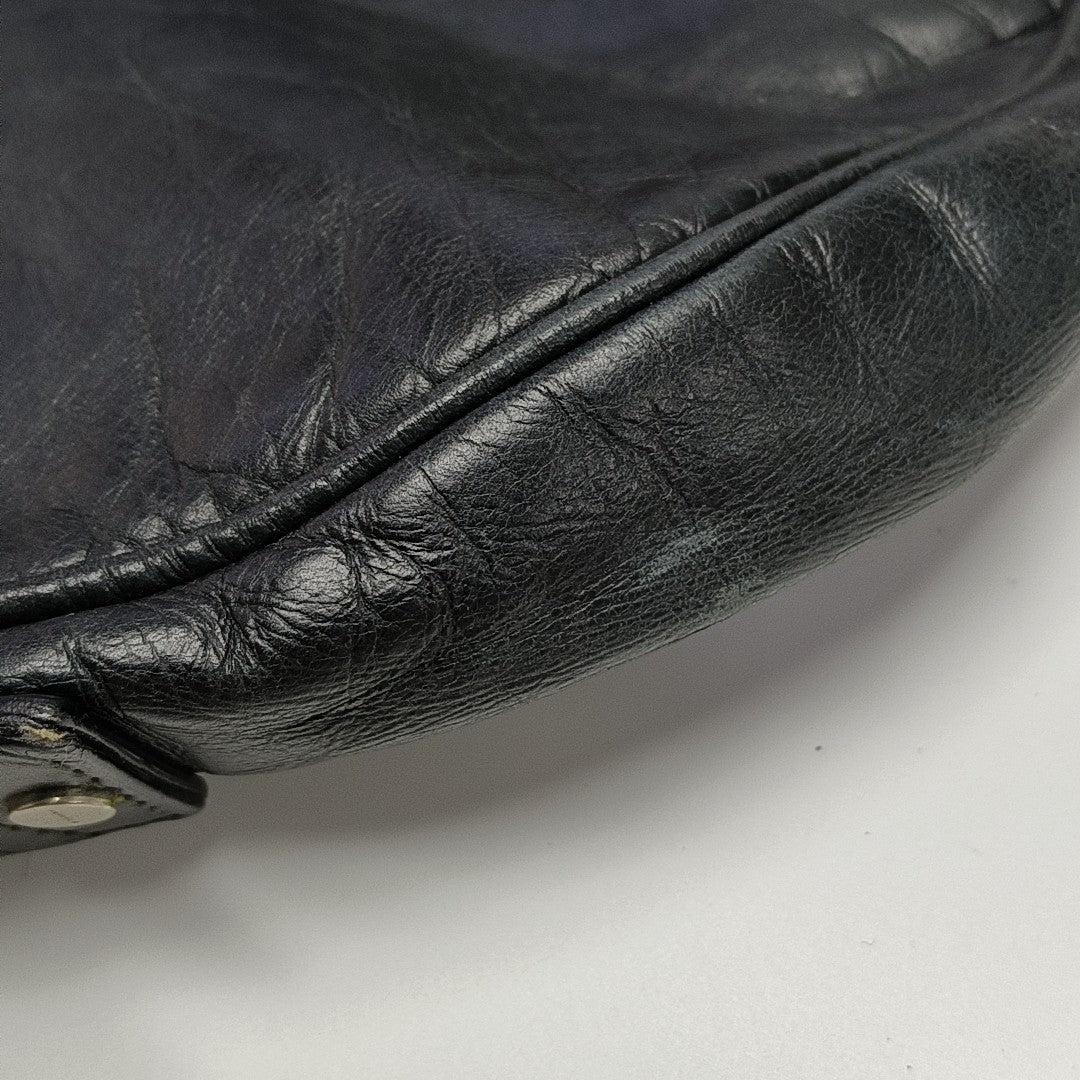 Calfskin Top Handle Bag Black