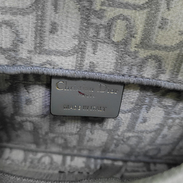 Saddle Mini Oblique Canvas Gray