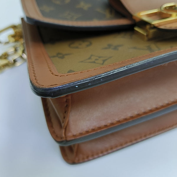 DAUPHINE MM Monogram Coated Canvas Brown