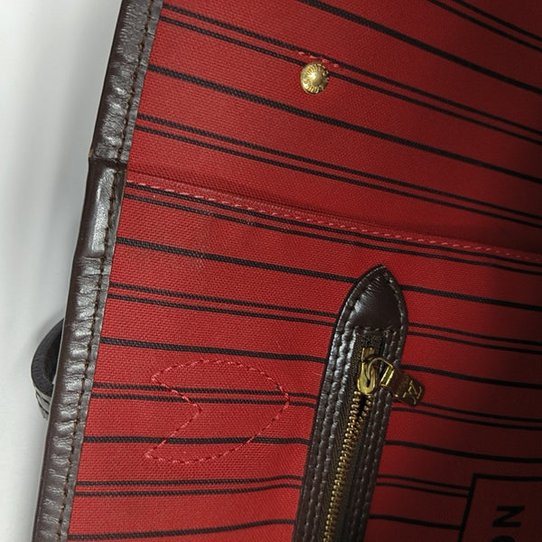 NEVERFULL GM Damier Ebene Coated Canvas Brown