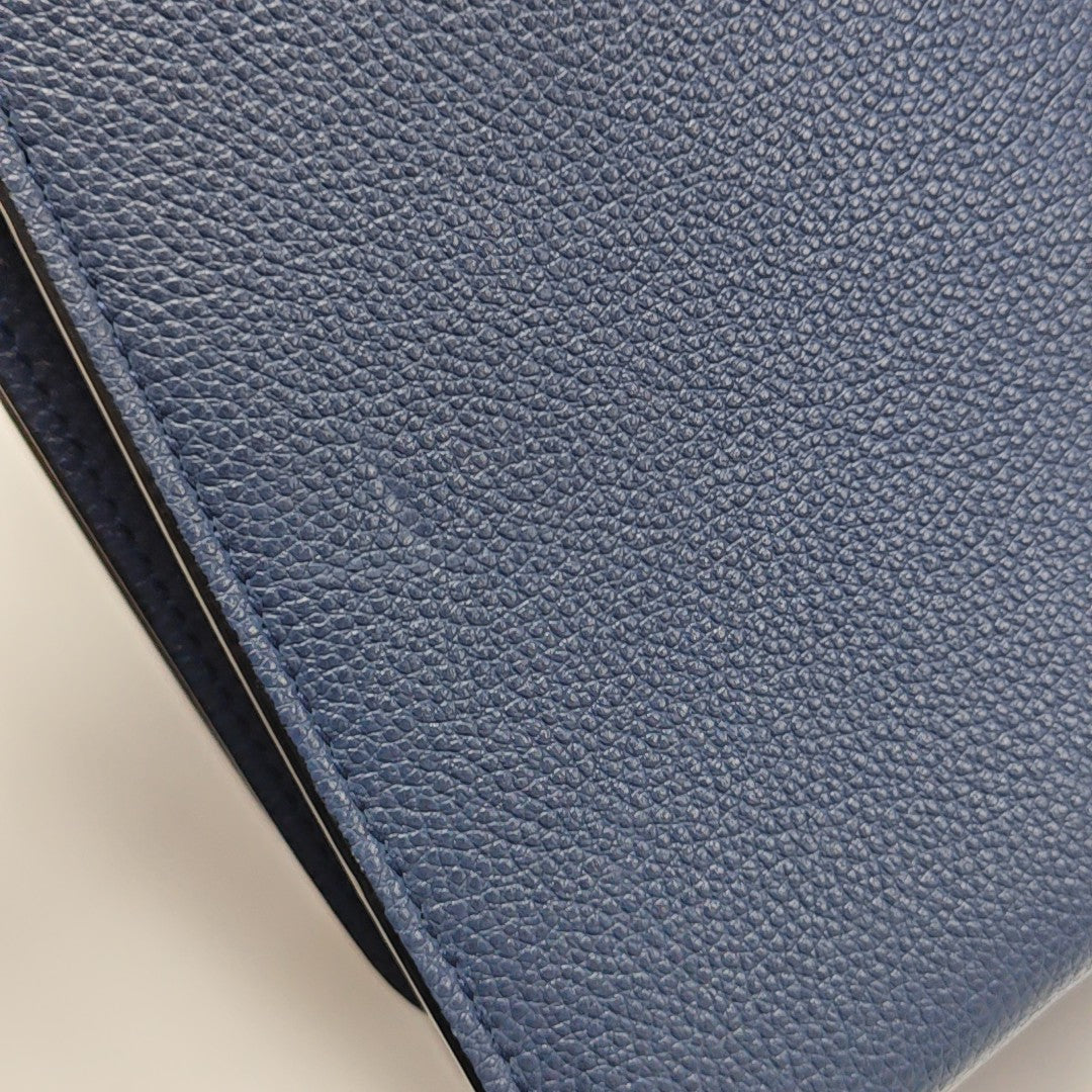 Calfskin Shoulder Bag Blue