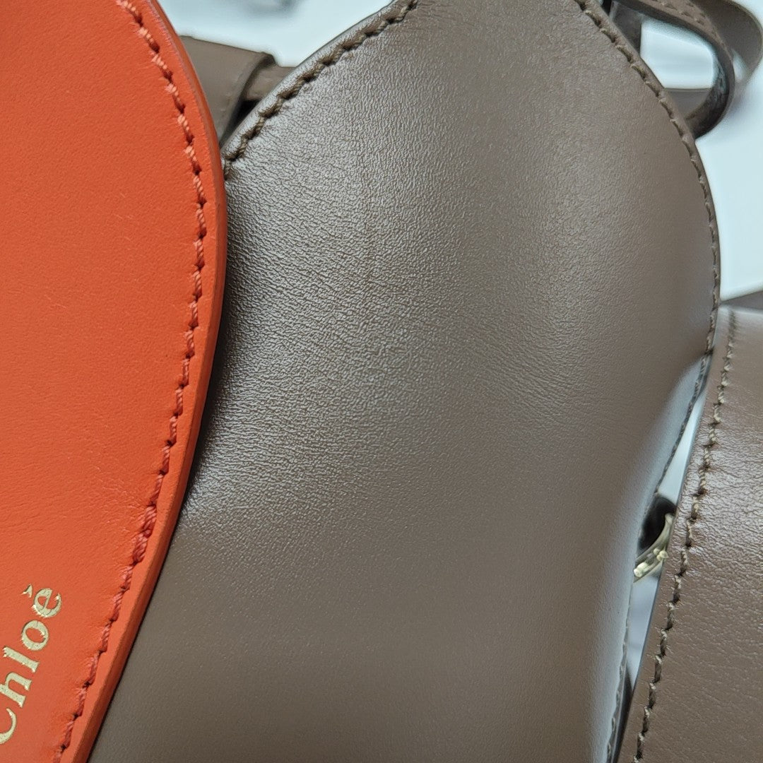 Calfskin Bucket Bag Brown