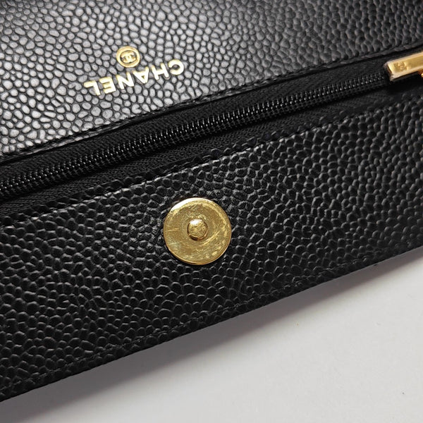 WOC Quilted Grained Calfskin Black