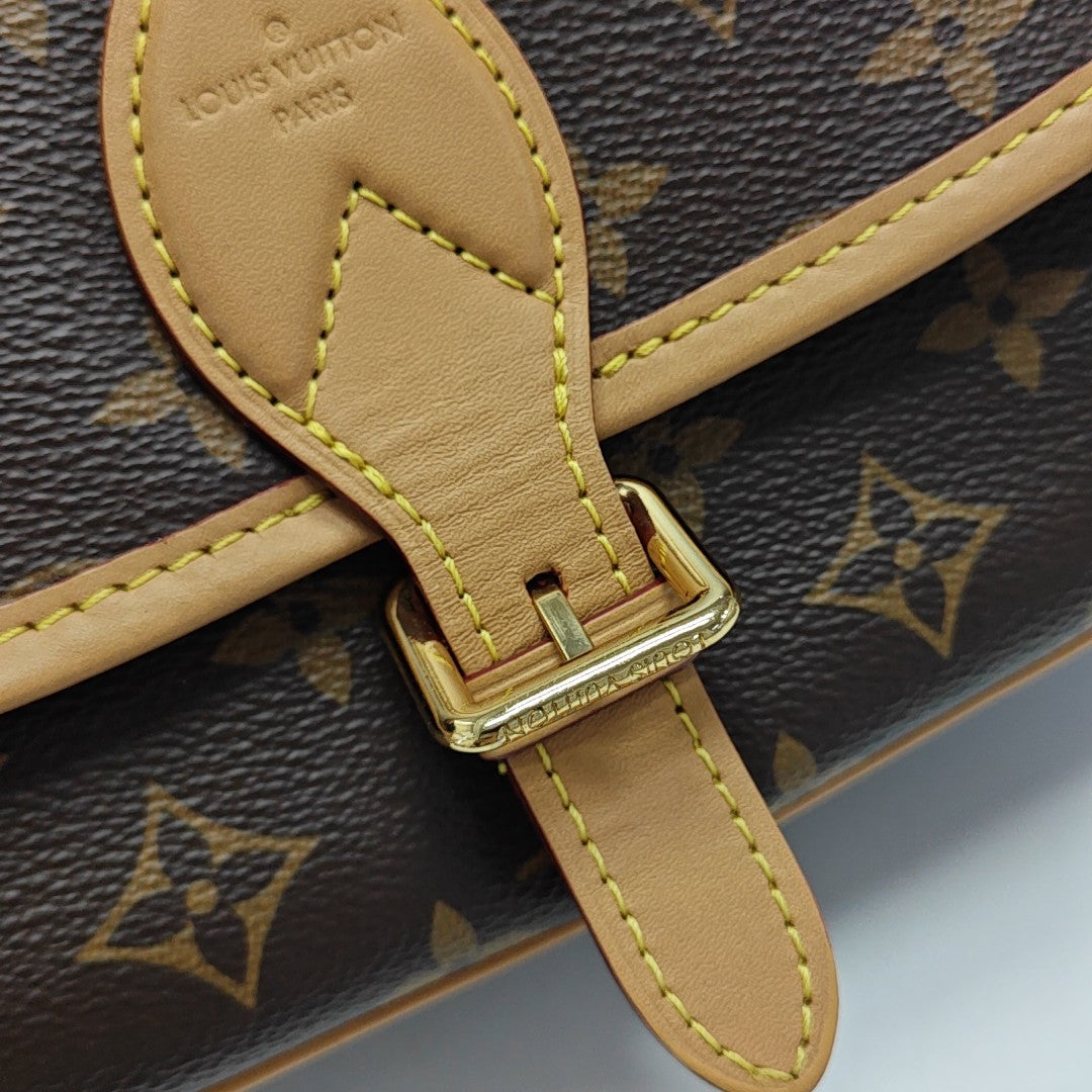DIANE Monogram Coated Canvas Brown