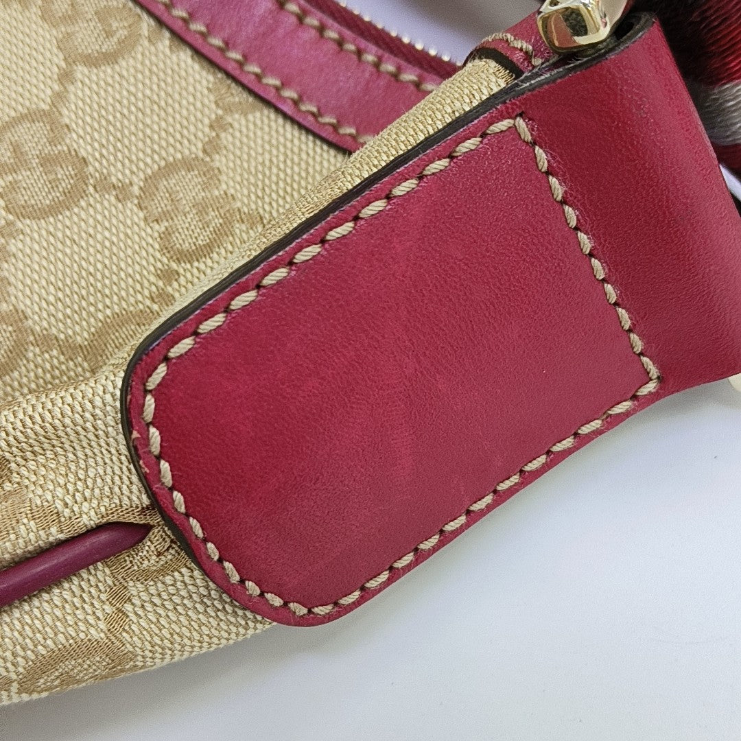 Monogram Canvas Shoulder Bag Beige