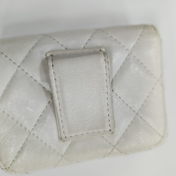 Quilted Calfskin Belt Bag White
