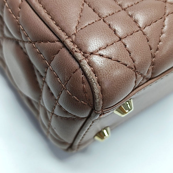 Authenticated pre-owned  Lady Dior Mini Lambskin Beige - Tote Bag at Looply