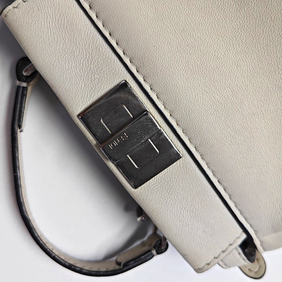 Authenticated pre-owned  Peekaboo Mini Calfskin White - Tote Bag at Looply