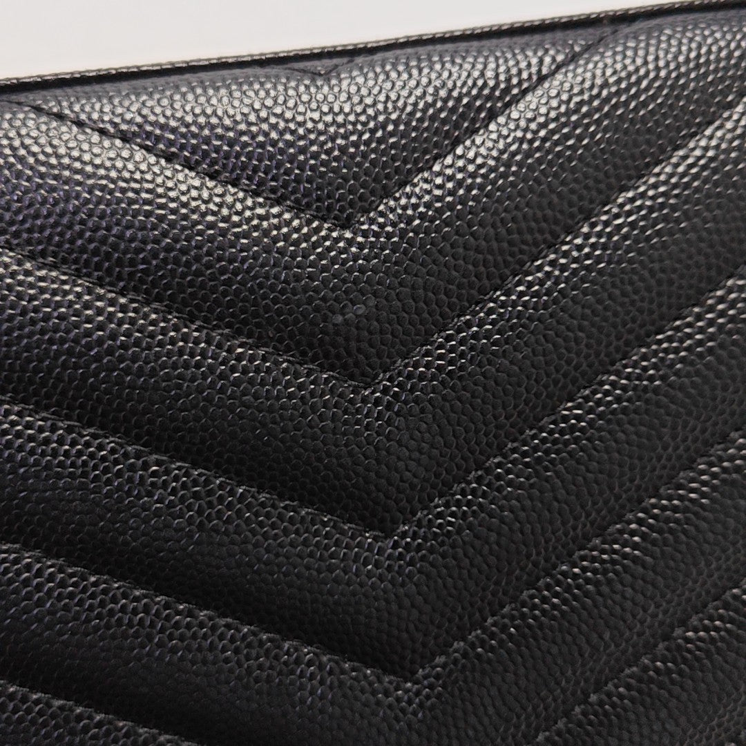 MONOGRAM Medium Chevron Calfskin Black