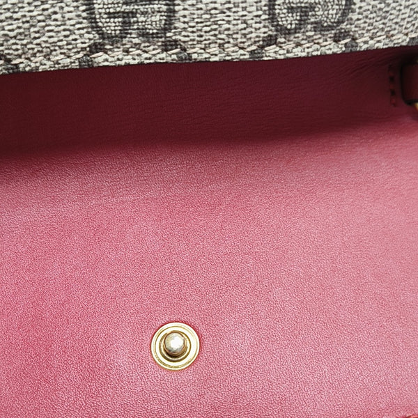 GG Supreme Mini Monogram Coated Canvas Beige
