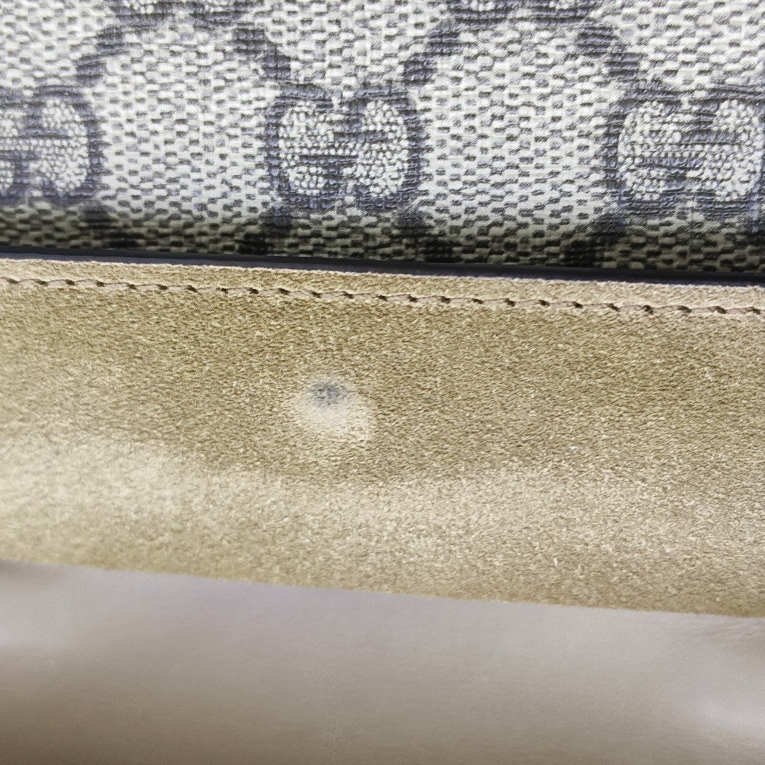 Dionysus Super Mini Monogram Coated Canvas Beige