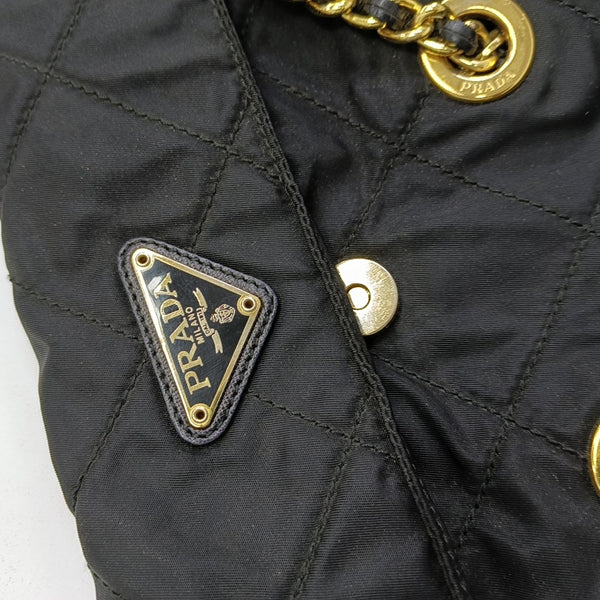 Nylon Quilted Nylon Black