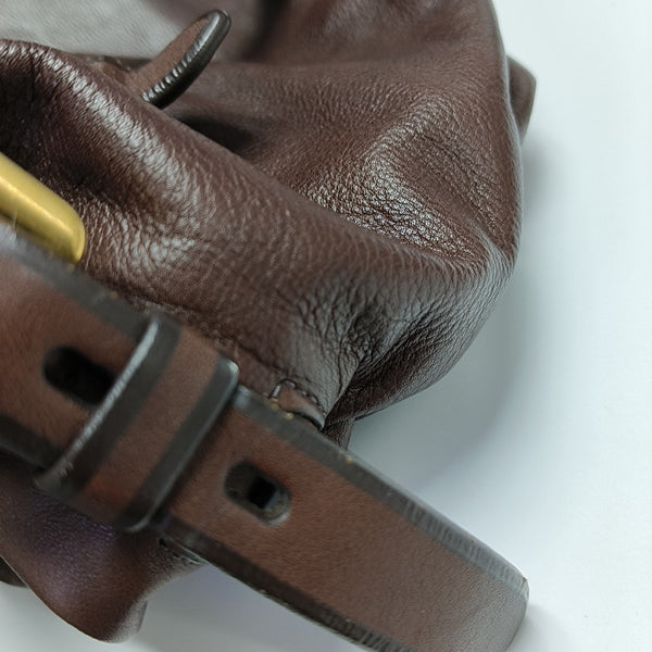 Calfskin Shoulder Bag Brown