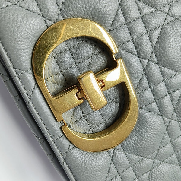 Dior Caro Small Cannage Calfskin Blue