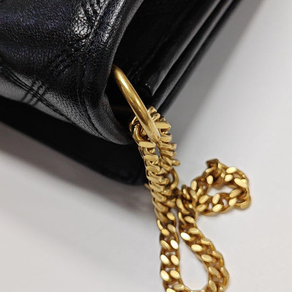 BECKY Mini Quilted Lambskin Black
