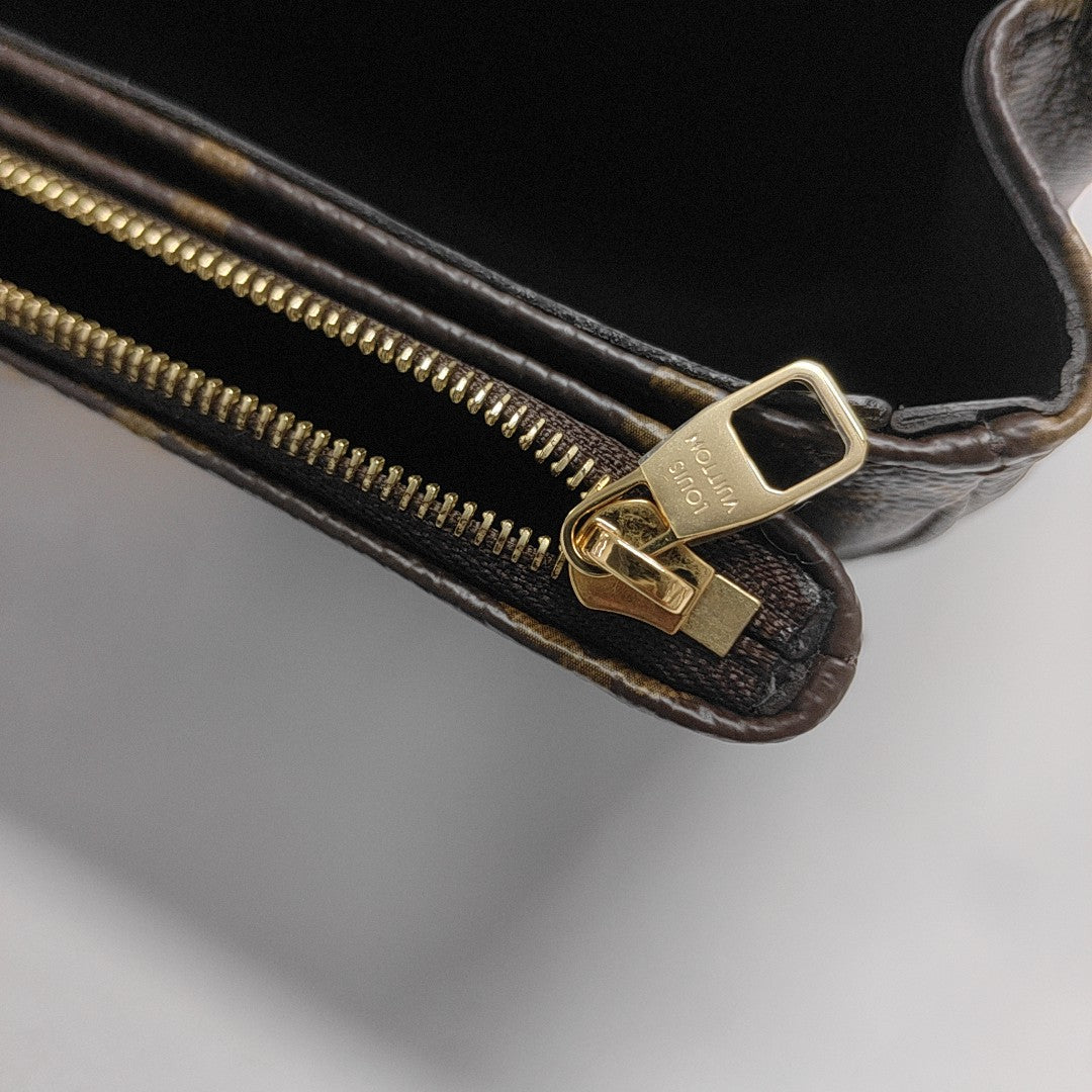 MARCEAU Monogram Coated Canvas Brown
