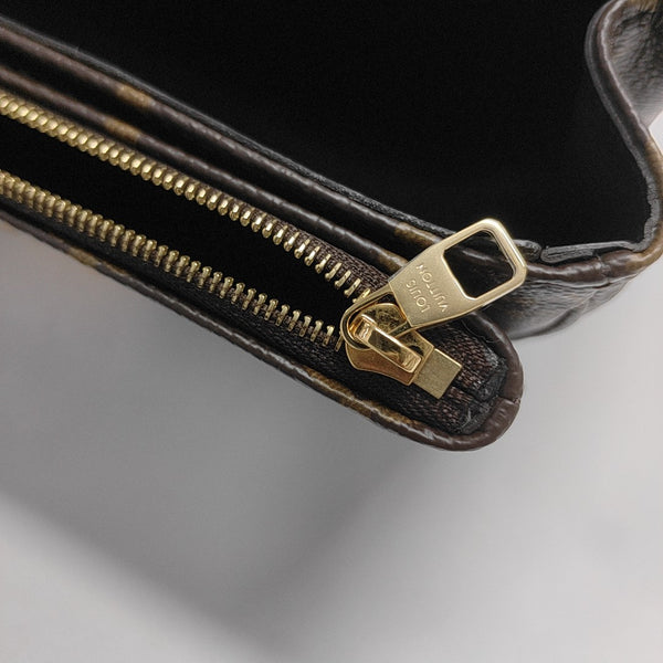 MARCEAU Monogram Coated Canvas Brown