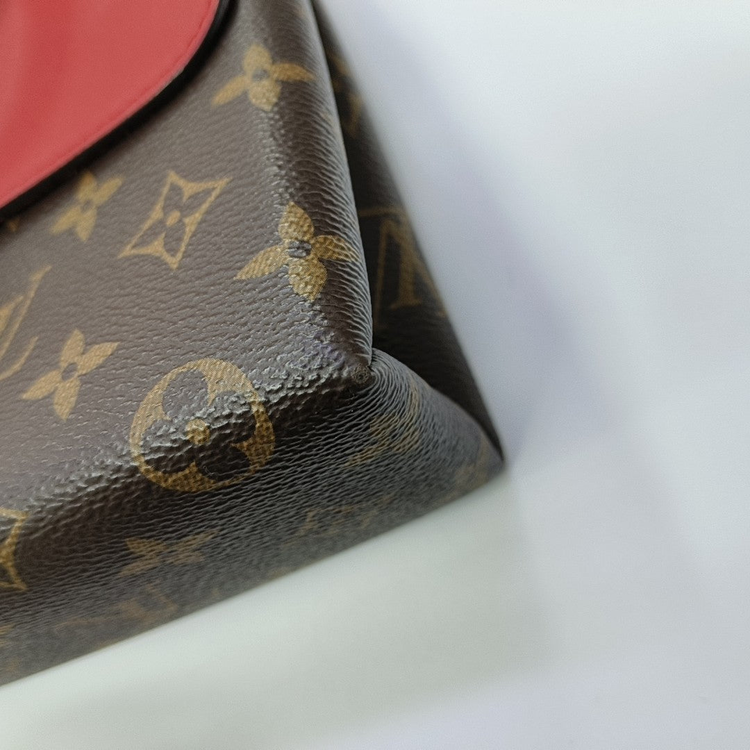 LOCKY BB Monogram Coated Canvas Red
