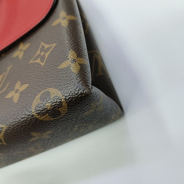 LOCKY BB Monogram Coated Canvas Red
