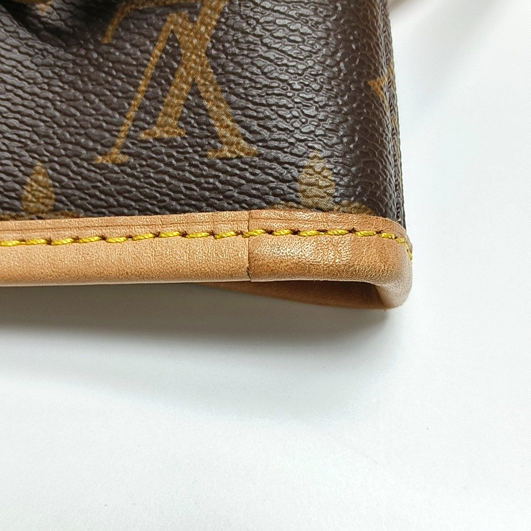 NEVERFULL MM Monogram Coated Canvas Brown