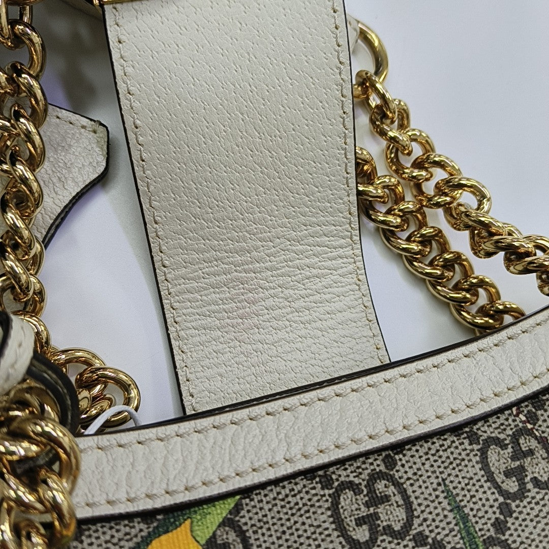 Padlock Small Monogram Coated Canvas Beige