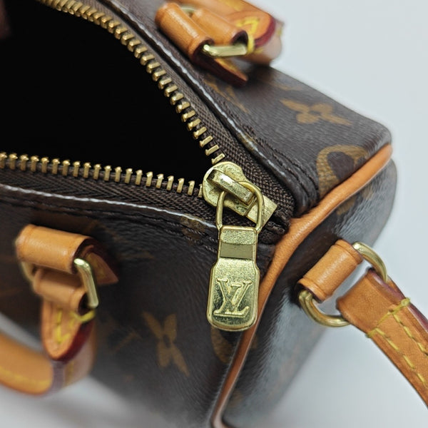 SPEEDY Nano Monogram Coated Canvas Brown