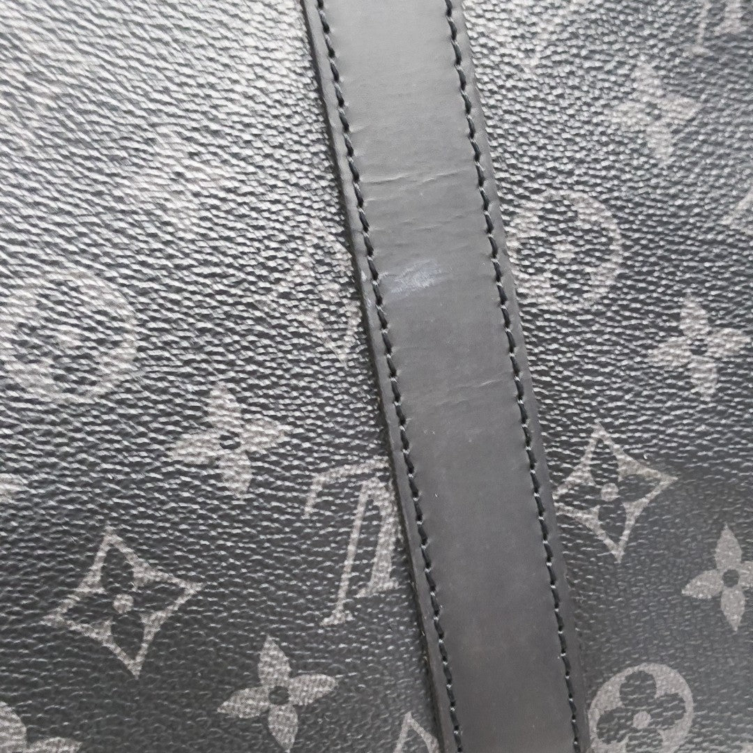 KEEPALL 45 Monogram Coated Canvas Black