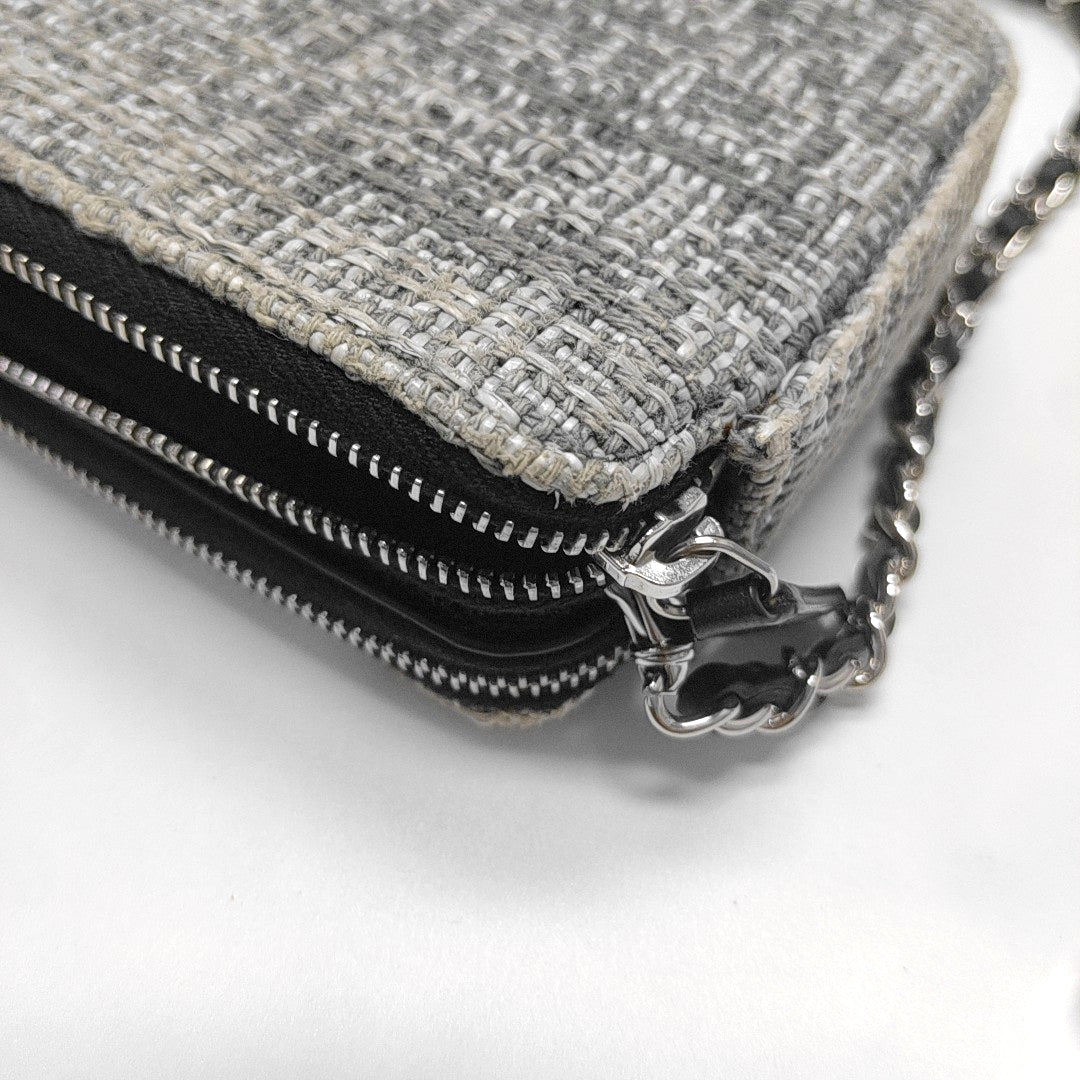 Authenticated pre-owned  DEAUVILLE Fabric Grey - Shoulder Bag at Looply